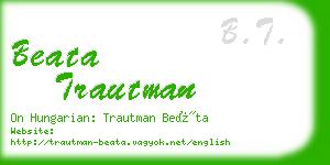 beata trautman business card